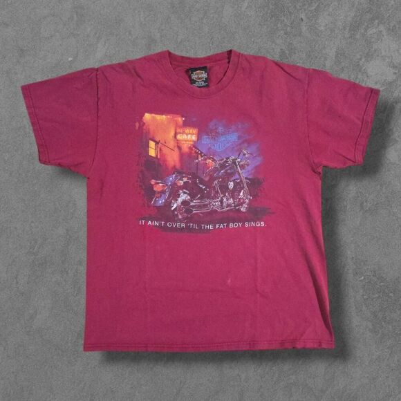 Vintage Harley Davidson Shirt Y2K Distressed Large Biker Tee - Picture 1 of 7